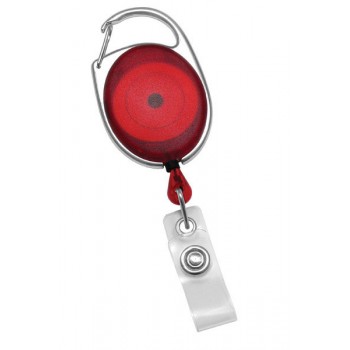 Badge Reel Carabiner Style Translucent - 10 pack